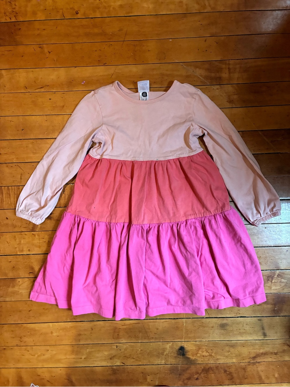 Hanna Andersson Pink, Coral & Bubblegum Tiered Long-Sleeve Dress